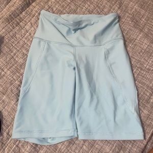 light blue womens biker shorts